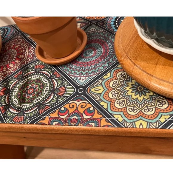 Long Boho Table Runner Bohemian Farmhouse Cottage Decor Decorative Cloth 13x72 - Picture 3 of 9